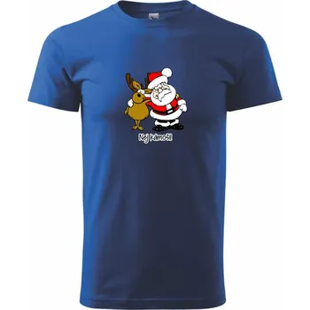 Pánské tričko Nej kámoši - Santa a sob - Klasické pánské triko vyšší gramáže - S ( Královská modrá )