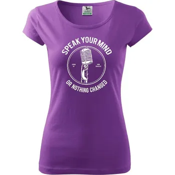 Dámské tričko Speak Your Mind - Dámské triko Pure - 2XL ( Fialová )