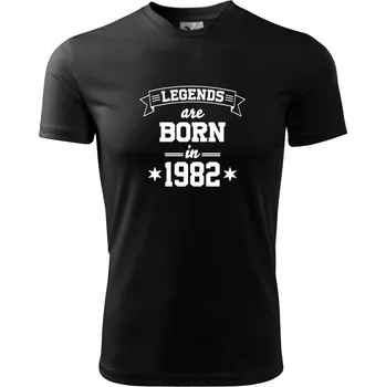 Pánské oblečení Legends are born in 1982 - Pánské triko Fantasy sportovní (dresovina) - S ( Černá )