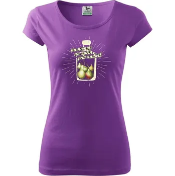 Dámské tričko Na co pít hruškovici - Dámské triko Pure - 2XL ( Fialová )