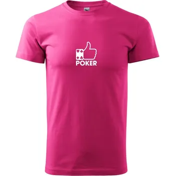 Pánská móda Poker palec - Klasické pánské triko vyšší gramáže - L ( Purpurová )