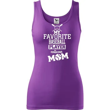 Dámské tričko My favorite baseball player - DAD / MOM - Dámské tílko - XL ( Fialová )