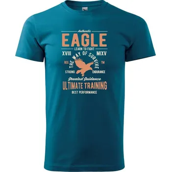 Pánské tričko Authentic Eagle - Klasické pánské triko vyšší gramáže - 4XL ( Petrolejová )