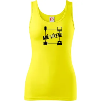 Dámské tričko Můj víkend PC - Dámské tílko - XL ( Citrónová )