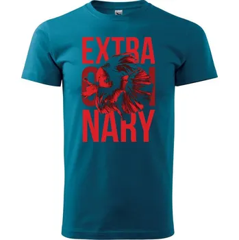 Pánská móda Fish extra - Klasické pánské triko vyšší gramáže - S ( Petrolejová )