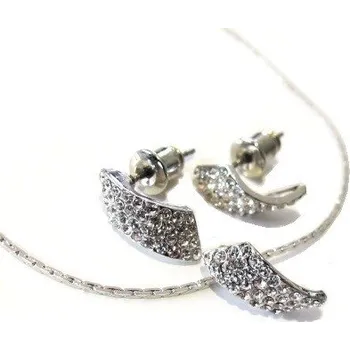 Souprava šperků Souprava Koso menší s křišťály Swarovski Rhodium - Crystal