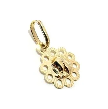 Přívěsek Zlatý přívěšek Panenka Marie 17mm 0,41g Zlato 14k(585/1000)