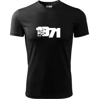 Husákovo dítě - 1971 - Pánské triko Fantasy sportovní (dresovina) - XL ( Černá )