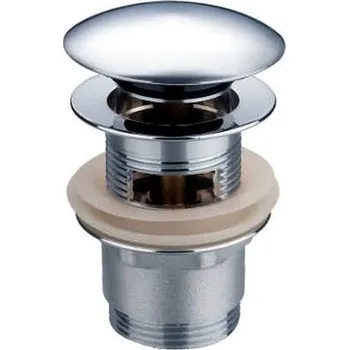 Sifon Odtokový ventil KLIK-KLAK krátký, velká zátka, celokovový