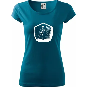 Dámské oblečení Crypto horník - Dámské triko Pure - XL ( Petrolejová )