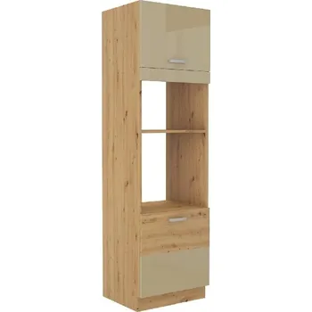 Šatní skříň Vysoká skříň na vestavnou troubu a mikrovlnku ARTTISAN CAPPUCINO 60 DPM-210 2F