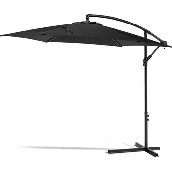 Stínicí technika Černý slunečník bez podstavce Bonami Essentials Happy Sun, ø 300 cm ID_1363499