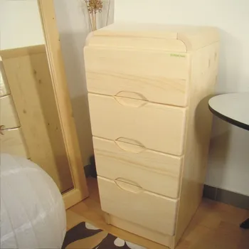 Komoda úzká zásuvková komoda z masivu AZIZI IV (bezúchytková komoda masiv)