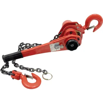 zvedák Dvojitý ráčnový řetězový zvedák o nosnosti 1 tuna s háky a řetězem