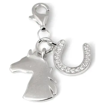 Přívěsek Stříbrný přívěšek hlava koně s podkovou AGH601F