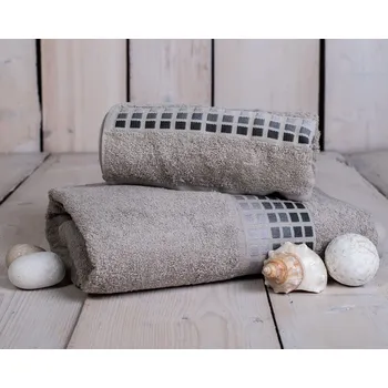 Bytový textil Jahu osuška froté Darwin šedá 70x140 cm