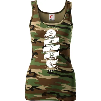 Skate live if up - Dámské Maskáčové tílko - M ( Hnědý maskáč )