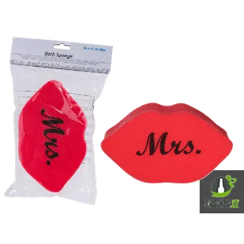 Žertovný předmět Houba na mytí - červené rty Mrs.