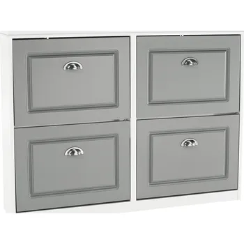 Botník Botník, 2-řadový, šedá / bílá, SEBER TYP 5