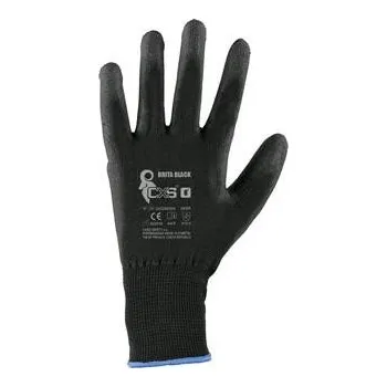 Pracovní rukavice Rukavice CXS BRITA BLACK, máčené v polyuretanu, vel. 07