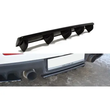 Auto-moto Splitter zadní, prostřední Mitsubishi Lancer Evo X (se žebry) 07-15 carbon look