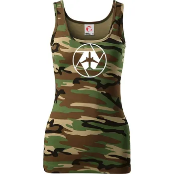 Dámské tričko Clona spotting - Dámské Maskáčové tílko - L ( Hnědý maskáč )