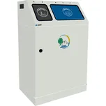 Samozhášecí systém na tříděný odpad, se 2 nádobami, šedá, 1 x 30 l, 1 x 60 l