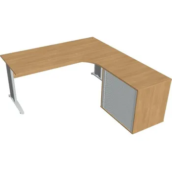 Kancelářský vozík HOBIS kancelářský stůl pracovní, sestava levá - CE 1800 60 HR L, dub + doprava zdarma