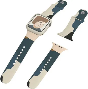 Příslušenství k chytrým hodinkám Camo silikonový pásek pro Apple Watch 6/5/4/3/2 (44/42 mm) - vzor 4