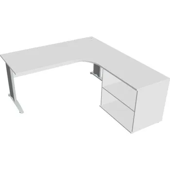 Kancelářský vozík HOBIS kancelářský stůl pracovní, sestava levá - CE 1800 60 H L, bílá + doprava zdarma