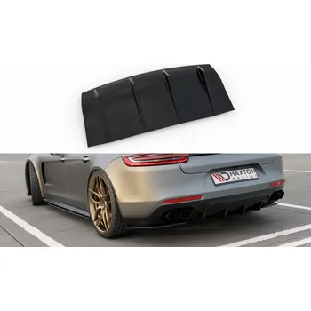 Nárazník Difuzor zadního nárazníku Porsche Panamera Turbo / GTS 971 černý lesklý plast