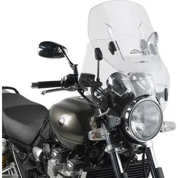 Motodíl AF49B plexi čiré univerzální, s montážní sadou D45, výškově nastavitelné v rozsahu 120 mm