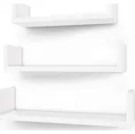 SONGMICS LWS40WT 3 ks MDF bílá