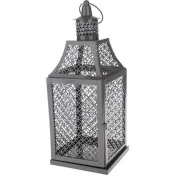 Lucerna Kovová lucerna šedá 13 x 25 x 13 cm