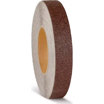 Lepicí páska Vodorovné podlahové protiskluzové značení, univerzální, hnědé, role 25 mm x 18,3 m