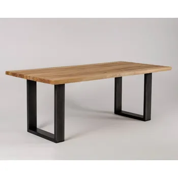 Jídelní stůl Havlíček truhlářství Jídelní dubový stůl Oren - podnož ocel, materiál dle výběru rozměr: 120x90cm, barva podnože: ocel Ral 9005