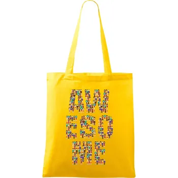 Awesome sign people - Taška bavlněná - 42 x 38 cm ( Žlutá )