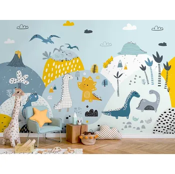 Tapeta TAPETA NA ZEĎ DINOSAUŘI SCANDI