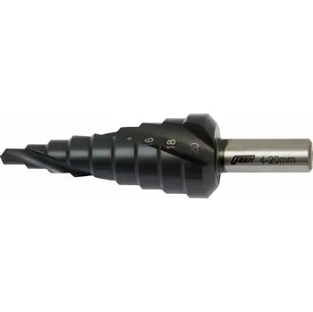 Vrták Stupňovitý vrták OREN HSS-Co. TiAlN se spirálovou drážkou 4-20 mm