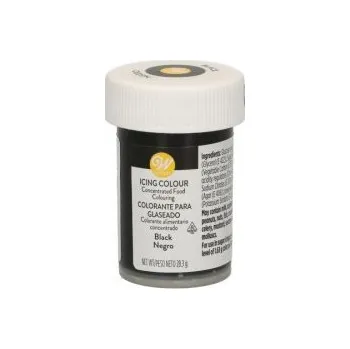 Jedlá dekorace na dort Wilton Gelová barva černá wilt. černá