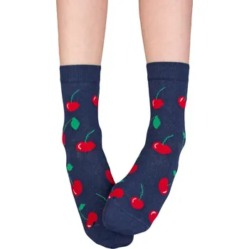 Dívčí vzorované ponožky GATTA TŘEŠNĚ modré Velikost: 27-29