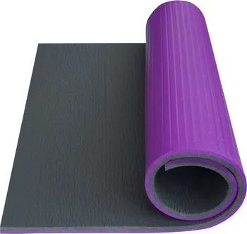 podložka na cvičení YATE Fitness Super Elastic karimatka 95 x 61 x 1,4 cm tmavě šedá/fialová