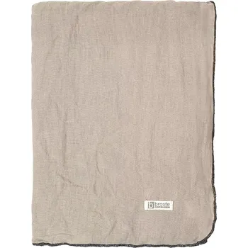 ubrus Lněný ubrus Broste GRACIE 160x300cm hnědošedý