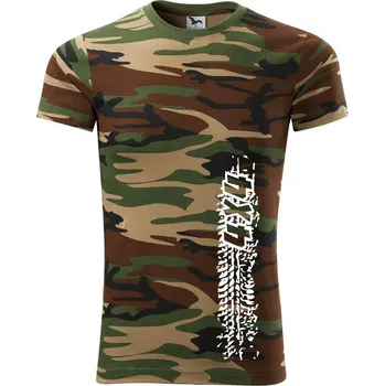 Pánské tričko Pneu stopa 4x4 - Army CAMOUFLAGE - XL ( Hnědý maskáč )
