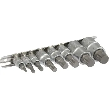 Ruční nářadí Condor hlavice zástrčné 1/4" - 3/8" - 1/2", XZN M4 - M16, sada 8 dílů - 100-01417