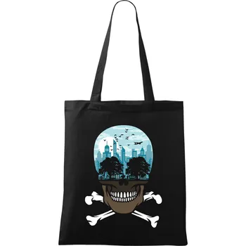 Nákupní taška Death City skull - Taška bavlněná - 42 x 38 cm ( Černá )