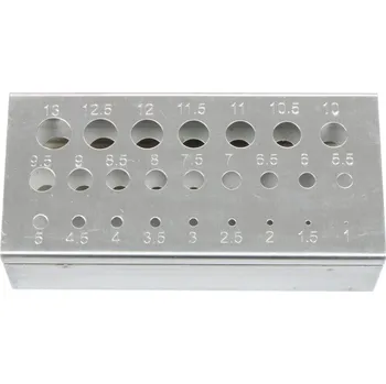 Příslušenství k vrtačce Condor stojan na vrtáky 1,0 - 13,0 mm, nerezový, pro 25 kusů vrtáků - 100-03093