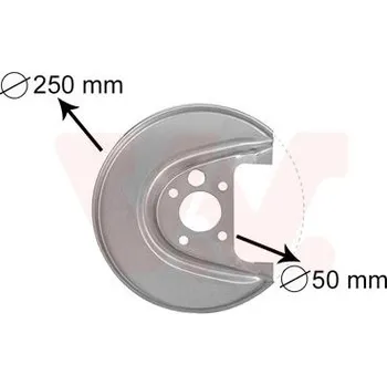 Brzdový kotouč Ochranný plech proti rozstřikování, brzdový kotouč VAN WEZEL 5888373
