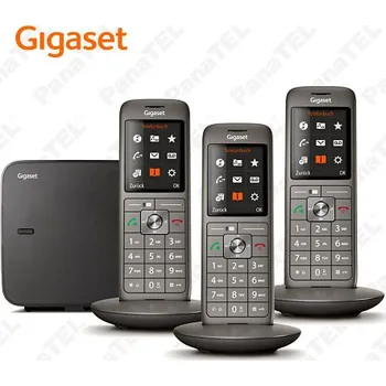Stolní telefon Gigaset CL660 TRIO ☎ Pevná linka ✓3 sluchátka ✓Zobrazení čísla volajícího ✓Hlasitý telefon ✓Velký LCD