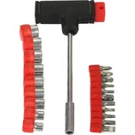 Yato šroubovák pro 1/4" bity, T-rukojeť, hlavice nástrčné1/4" a bity 1/4", sada 21 dílů - 012-65100